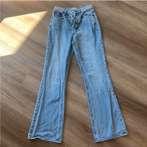 Pac-sun Light wash flare jeans with button fly